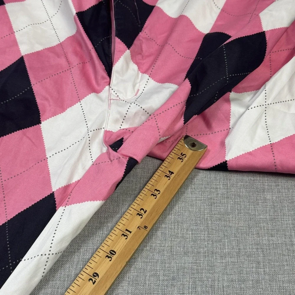 Loudmouth Golf Pants Mens 34x34 Multicolor Argyle Chino Cotton Spandex Stretch